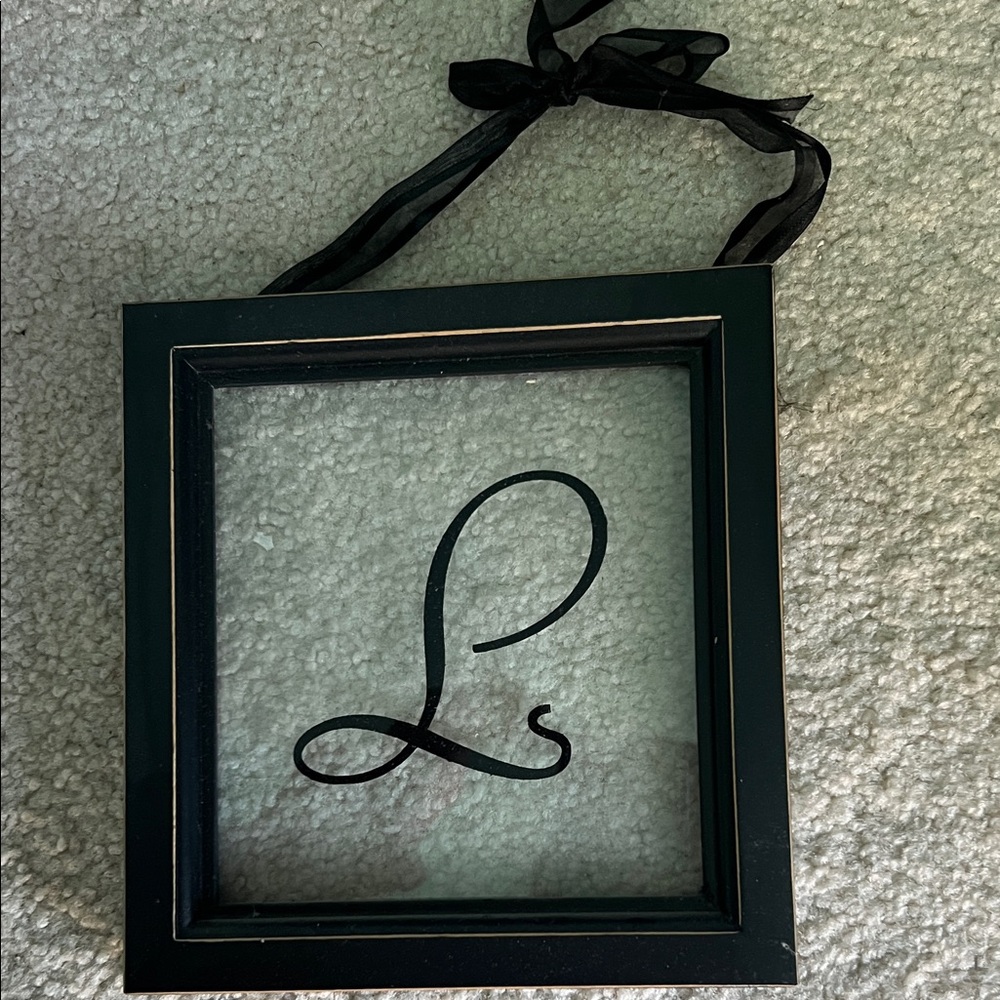 Black Hanging Frame with Ribbon
